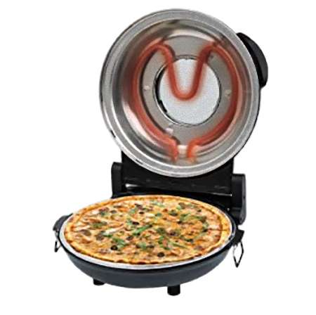 Horno para pizzas individuales con piedra refractaria